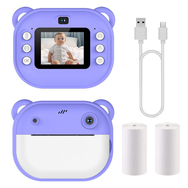 2 Inch Kids Camera 1080P Video Recorder Portable Digital Camera Toy Photo Instant Printing Mini Tod K484-PEL_0RQASF84