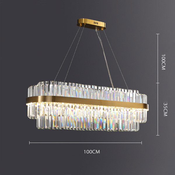 Size: The ellipse is 120by35CM, Color: Three color - Atmospheric Light Luxury Post-modern Simple Fr Q119-CJZN163908106FU