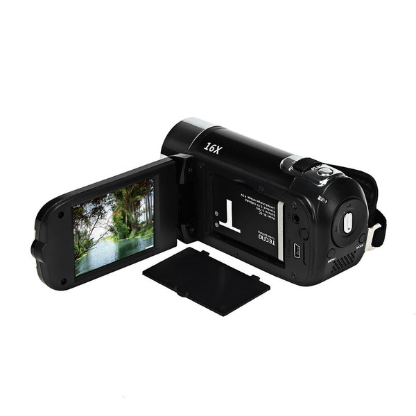 HD 1080P 16M 16X Digital Zoom Video Camcorder TPT LCD Camera DV Home Camera Black EU plug K484-PEL_0456JJQX