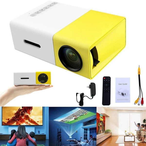 YG300 Portable Projector HD 1080P Mini Video Projector Home Video Smart Projectors with Remote Cont K484-PEL_0R5Z9TML