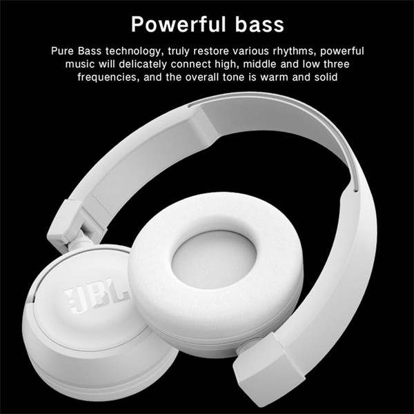 T450BT Wireless Bluetooth Headphones Foldable In-ear Bass Headset with Mic Noise Cancelling Blue K484-PEL_0LQKTSTF
