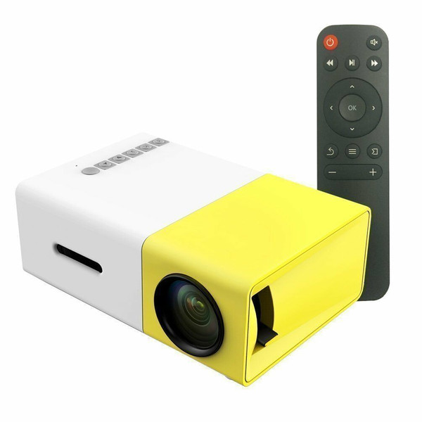 YG300 HD 1080P Led Projector Home Theater Cinema Usb AV SD Mini Portable Blue White EU Plug K484-PEL_0K9UC37I
