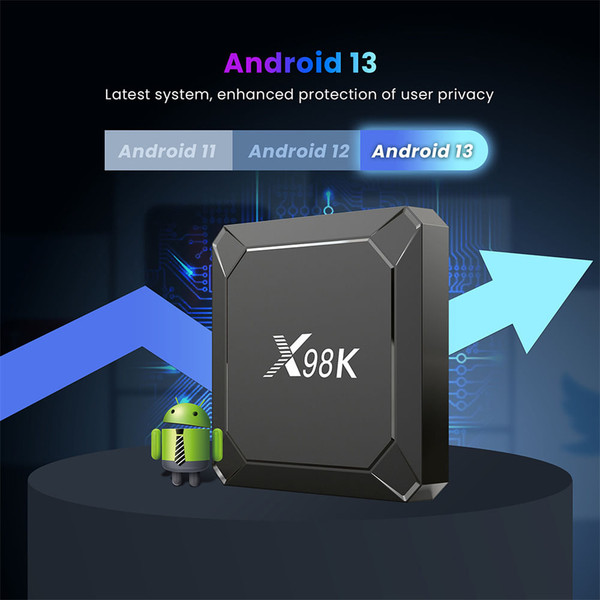 X98K Smart TV Box HD 8K with RC Digital Player 2.4G 5G Dual-Band WIFI Video Player for Android 13.0 K484-PEL_0RL0U7YQ
