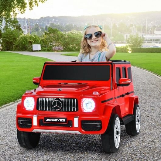 12V Mercedes-Benz G63 Licensed Kids Ride On Car with Remote Control-Red - Color: Red D681-TQ10041RE