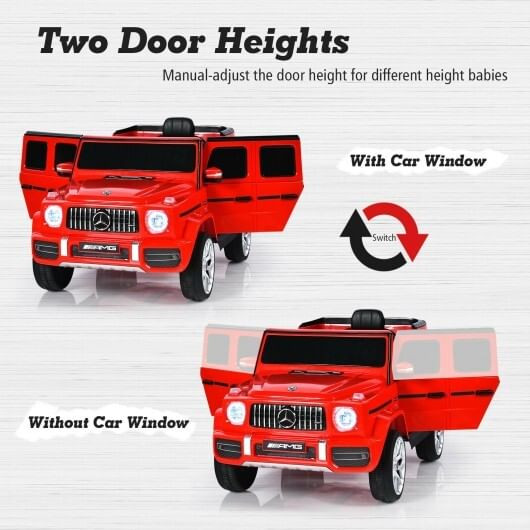 12V Mercedes-Benz G63 Licensed Kids Ride On Car with Remote Control-Red - Color: Red D681-TQ10041RE