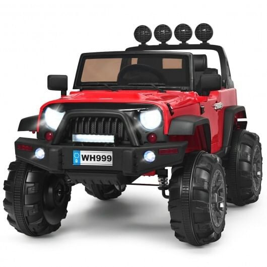 12V Kids Ride On Truck with Remote Control and Double Magnetic Door-Red - Color: Red D681-TY327745RE+