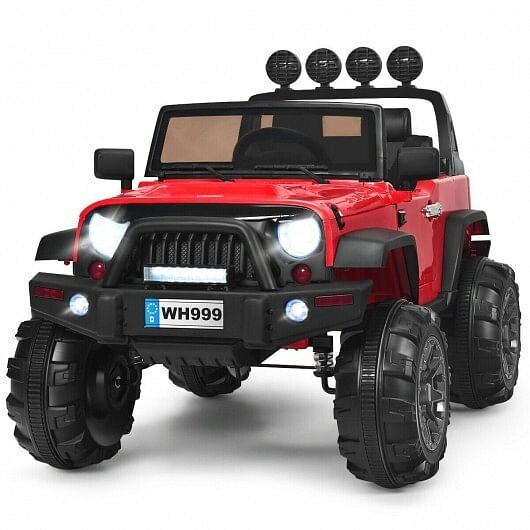 12V Kids Ride On Truck with Remote Control and Double Magnetic Door-Red - Color: Red D681-TY327745RE+
