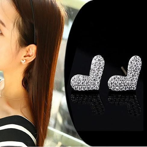 Heart Beats  The Pave Heart Earrings K290-1261843820