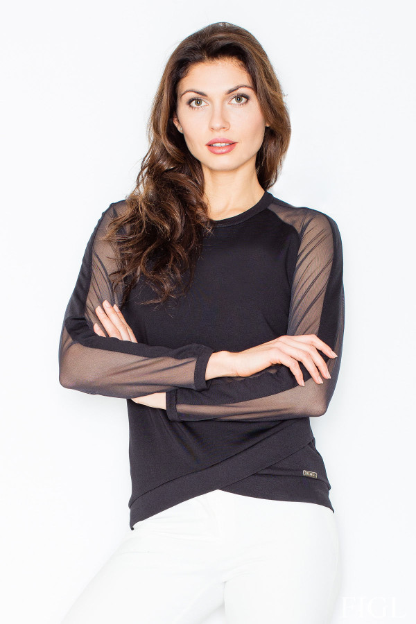 black - Blouse model 57424 Figl U704-57424