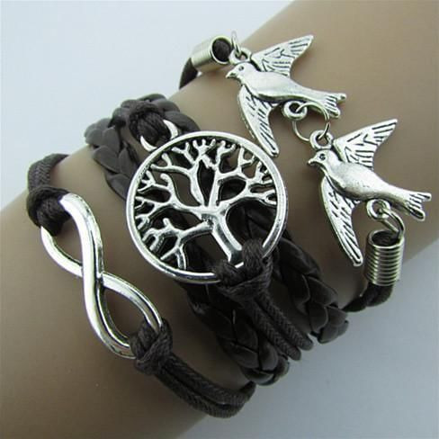 Color: Black Forest - Doves In Love Infinite Love And Peace Bracelet K290-16662089093