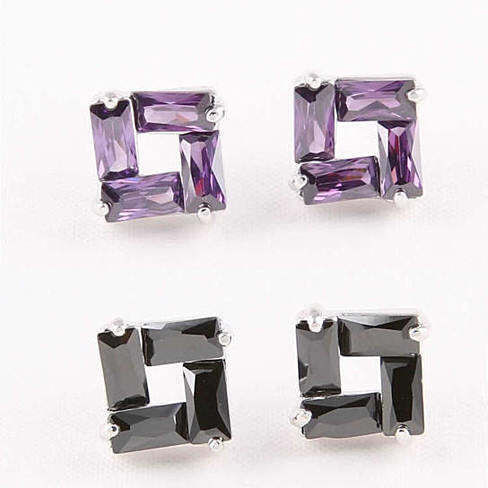 Color: Black Baguettes - Four Seasons Earrings Reason To Love Each Season K290-1259643936