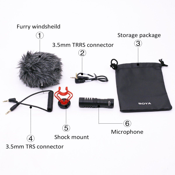 BOYA BY-MM1 Video Microphone Livestream Recording Microphone K484-PEL_06DPX2J3