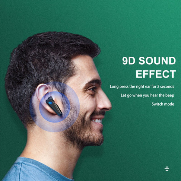 K33 Subwoofer Gaming Headset Bluetooth 5.0 Touch-control In-ear Music Earbuds with HD Microphone Bl K484-PEL_0ND4HI9I