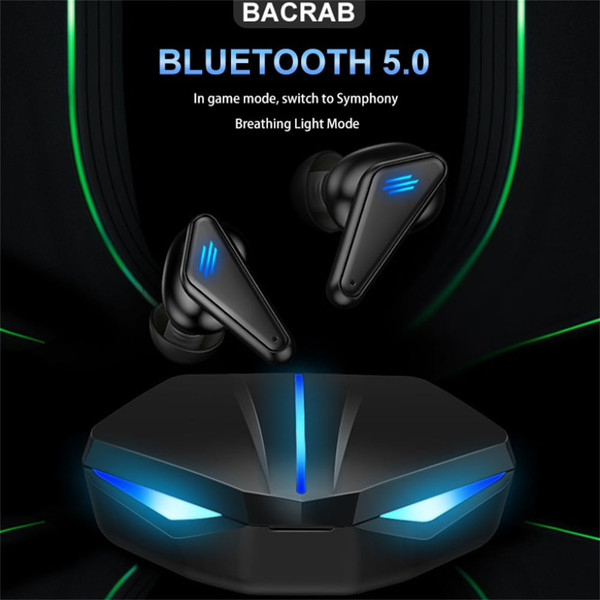 K33 Subwoofer Gaming Headset Bluetooth 5.0 Touch-control In-ear Music Earbuds with HD Microphone Bl K484-PEL_0ND4HI9I