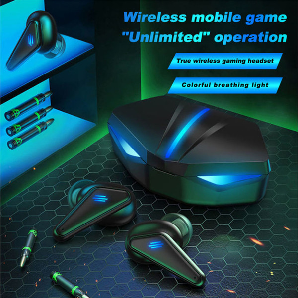 K33 Subwoofer Gaming Headset Bluetooth 5.0 Touch-control In-ear Music Earbuds with HD Microphone Bl K484-PEL_0ND4HI9I
