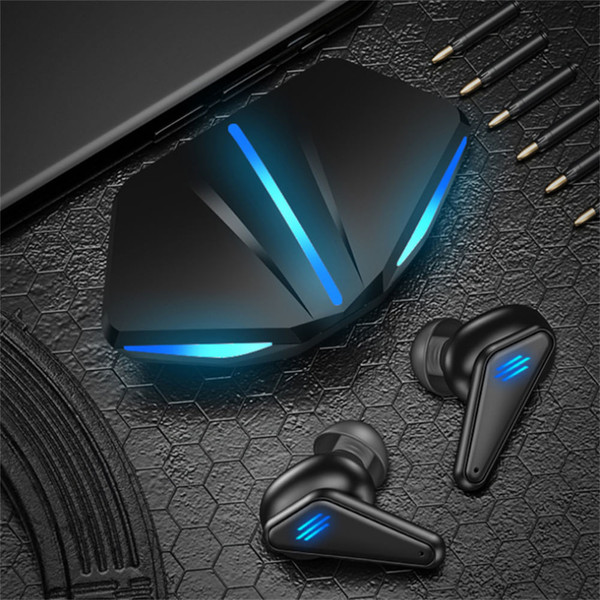 K33 Subwoofer Gaming Headset Bluetooth 5.0 Touch-control In-ear Music Earbuds with HD Microphone Bl K484-PEL_0ND4HI9I