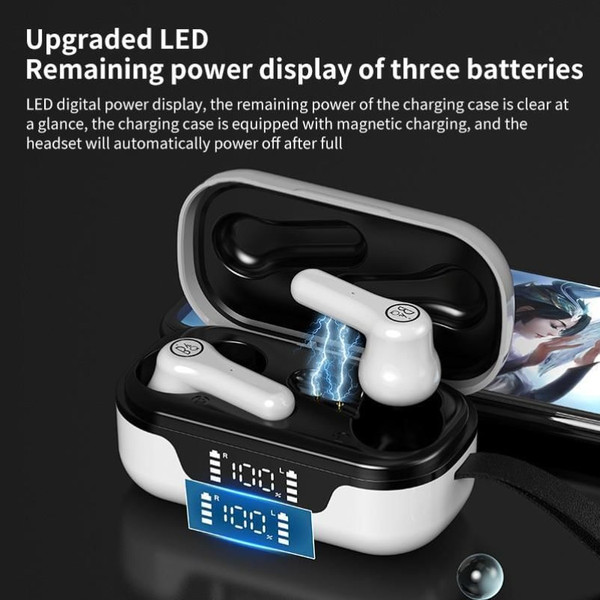 Yyk-anc Pro In-ear Tws 5.1 Bluetooth-compatible Headphone Noise Canceling Digital Display Touch Con K484-PEL_0P6P9GH2