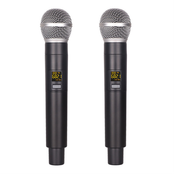 K2 Wireless Microphone Handheld Dual Channel Uhf Fixed Frequency Dynamic Mic for Karaoke Wedding Pa K484-PEL_0PEHFU9M
