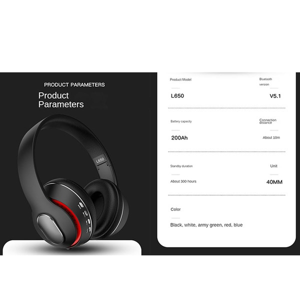 Foldable Bluetooth Headphones Hi-fi Noise Reduction Music Earphone Wireless Gaming Headset Vitality K484-FQZCO_SH5SK0P5