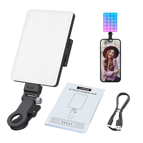 V11rgb Clip Fill Video Light Mobile Phone Selfie Photography Fill Camera Lighting Panel Outdoor Pho K484-PEL_0PUYUK8F