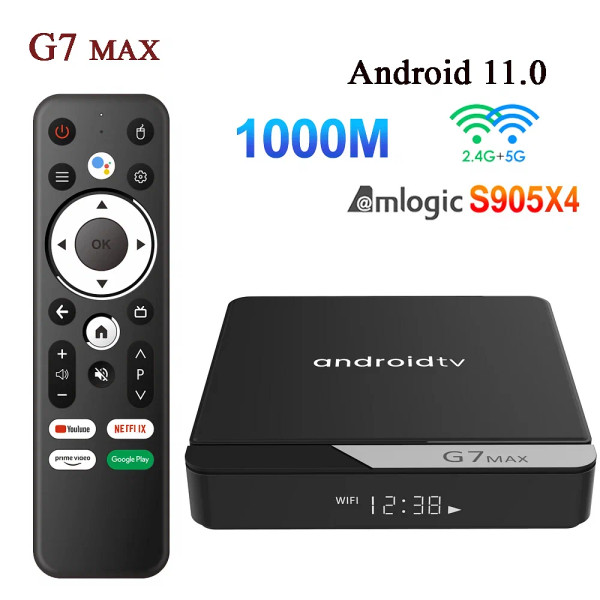 Color: Gold, Plug Type: EU Plug - G7 Max Smart TV Box Android 11 S905X4 4GB 64GB 1000M AV1 4K HD 2. F640-12000034874115027