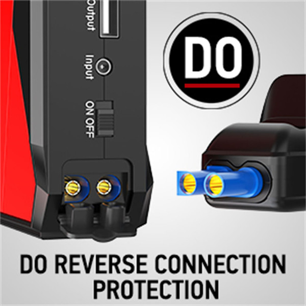 US 18000mah Portable Car Jump Starter Djs50 800a with Lcd Screen Emergency Lights Power Supply Red  K484-PAU_0FUF19BT_US