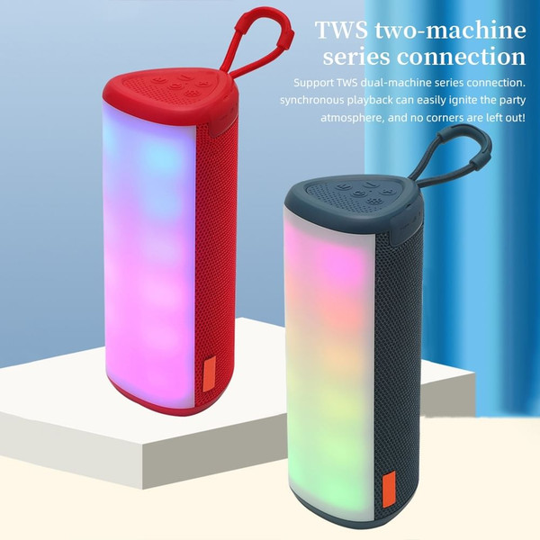 TG357 Speaker Wireless Dual 5W Stereo Drivers Speaker Loud Party Speaker With Attractive Light Effe K484-FQZHE_9WWTI4TT