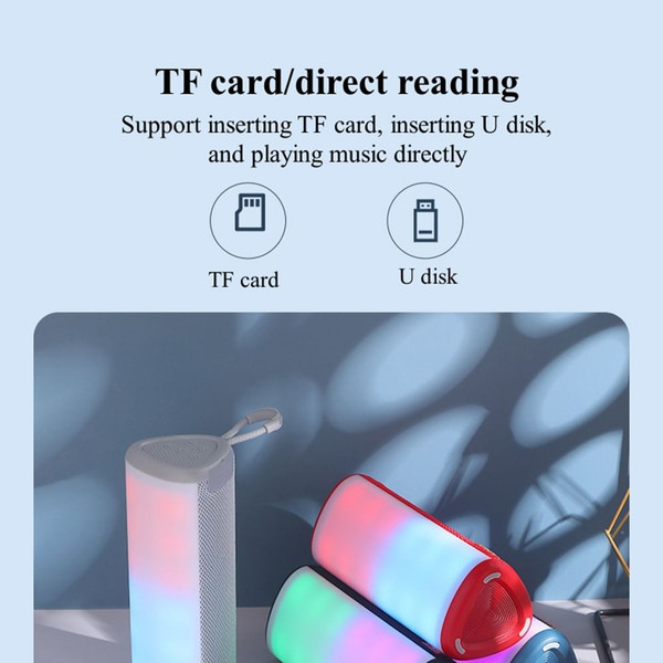 TG357 Speaker Wireless Dual 5W Stereo Drivers Speaker Loud Party Speaker With Attractive Light Effe K484-FQZHE_9WWTI4TT