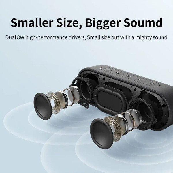 Color: Black - Tribit XSound Go Portable Bluetooth Speaker IPX7 Waterproof Better Bass 24-Hour Play F640-12000033806691494