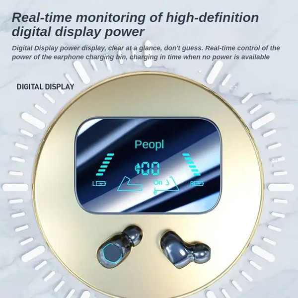 M48 Wireless Earbuds Ultra Long Playtime Headphones With Power Display Charging Case Sweatproof Ear K484-PEL_0R9Z49TA
