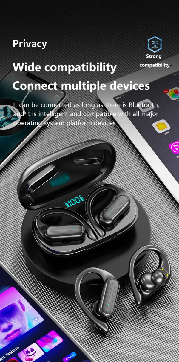 New Style Wireless Bluetooth Headset Hanging Ears IGH Quality Earbuds Smart Touch HD Sound Quality  F640-3256807117695217