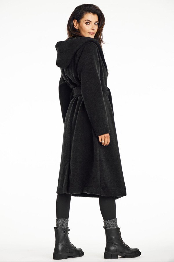 black - Coat model 200555 awama U704-200555