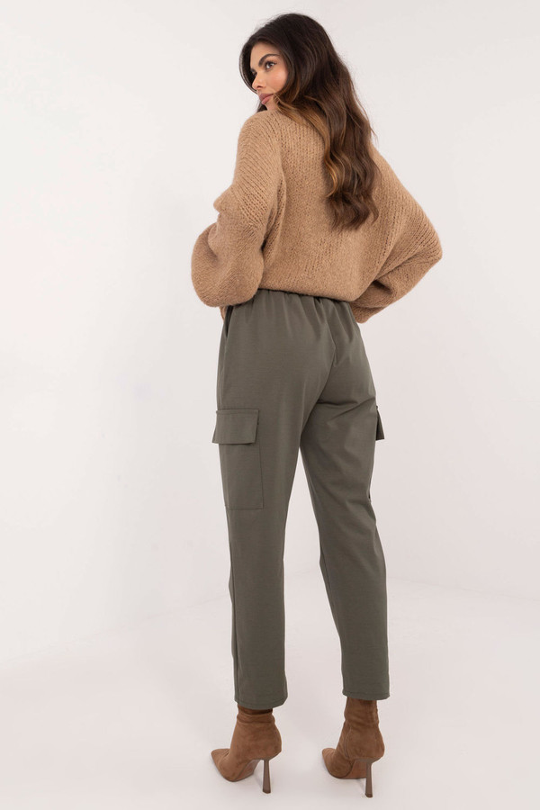 green - Women trousers model 202303 Och Bella U704-202303