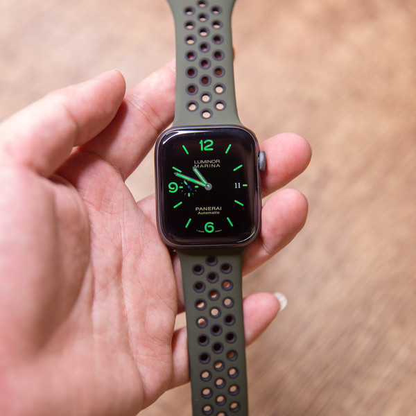 Color: Army Green, Style: Long, Size: 40mm - Watch Iwatch4/5/6/Se Representative Band Q119-CJXFZNZN01884-Army Green-Long-40mm