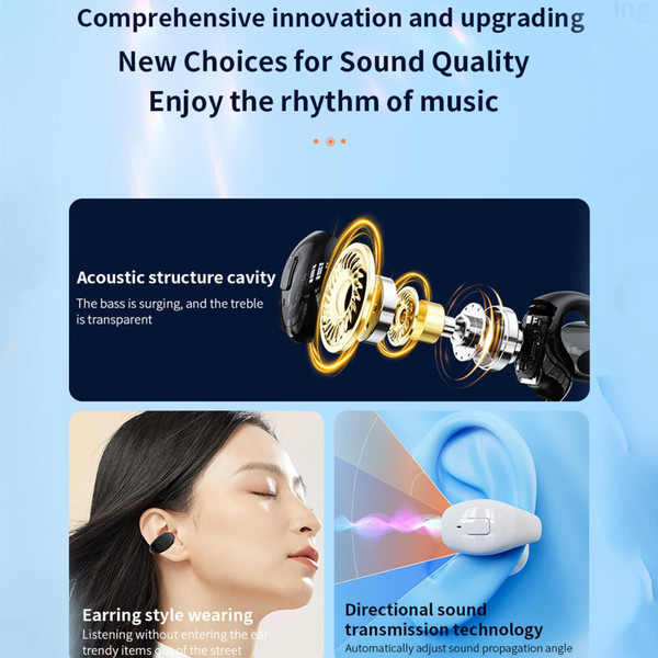 Open Ear Headphone Ultra-Long Battery Life Stereo Sound Earphone Noise Reduction Headset For Runnin K484-PEL_0R7DRCQK