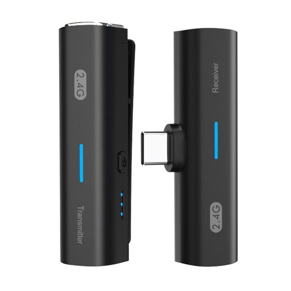 2.4g Wireless Lavalier Microphone Noise Reduction Portable Audio Video Recording Mini Mic for IOS 1 K484-PEL_0OO7P507