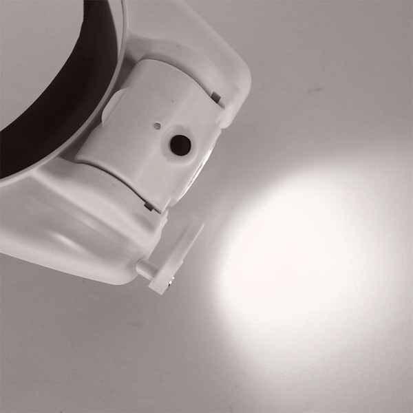 Head-mounted 3 Led Magnifier USB Rechargeable Multiples Adjustable Magnifying Glass White K484-PEL_0M3B16U9