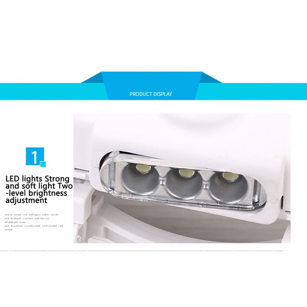 Head-mounted 3 Led Magnifier USB Rechargeable Multiples Adjustable Magnifying Glass White K484-PEL_0M3B16U9