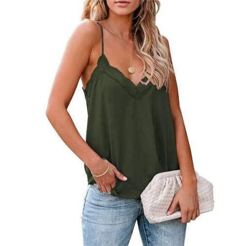 Lace Design Striped Slim Fashion Women Top/ T-shirt - Green A392-fast0188