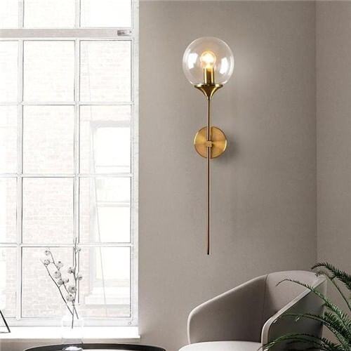 Modern Style Wholesale Home Light Minimalist Glass Ball Wall Lamp - Clear A392-flig0123