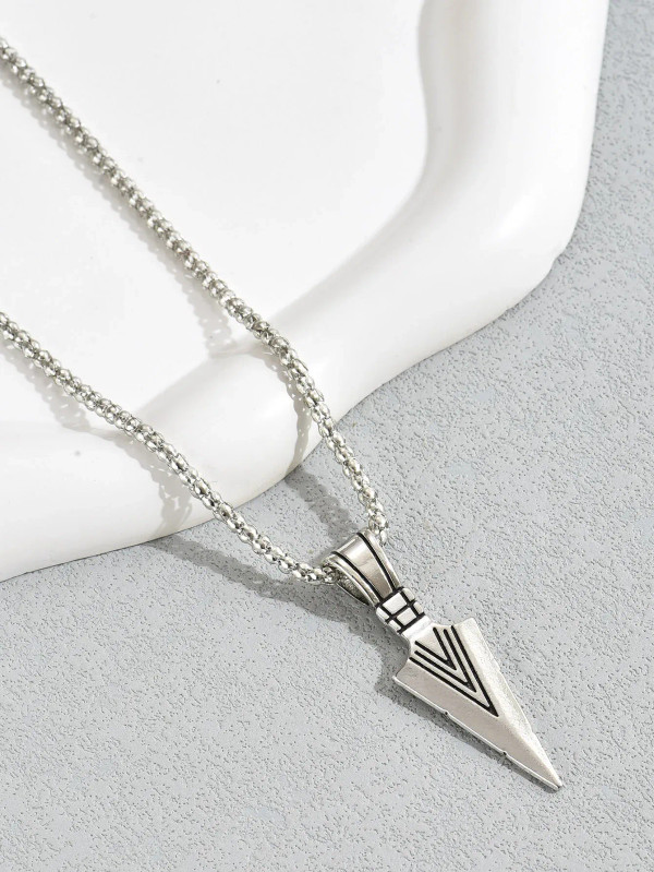 1 Women's European And American Trendy Small Arrow Pendant Necklace For Outdoor Travel Parties And  F640-3256806751630881