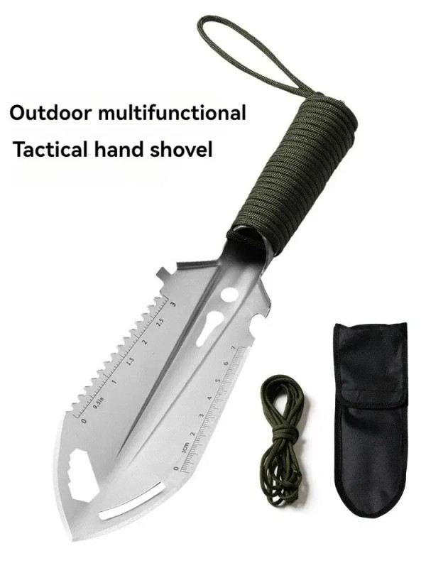 Camping Portable Engineer Shovel, Field Survival Tools, Outdoor Stainless Steel Multi-functional Sm F640-3256806499025528