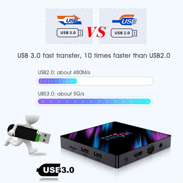 H96 Max-3318 TV Box HD 4k Android Wifi Set-top Box Quad Core 64 Bit Cortex-a53 10/100 Standard Rj-4 K484-PEL_0MTSBYND