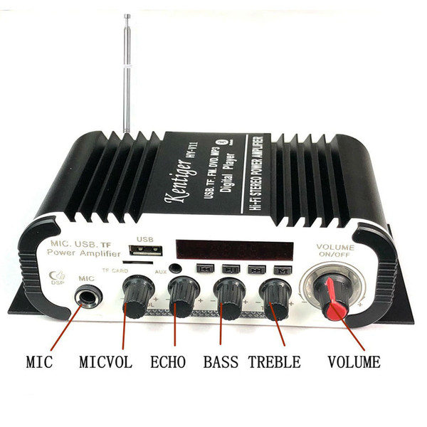 HY-V11 80W Mini Car Motorcycle Boat Power Amplifier HiFi Stereo AMP FM MP3 Audio 2CH K484-PAU_054JHPZ6