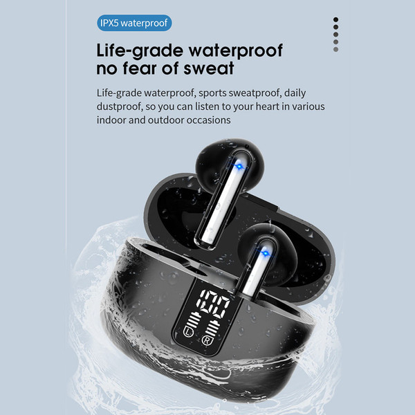 M52 Wireless Earbuds In-Ear Design Noise Canceling Earphones With Power Display Charging Case For C K484-PEL_0QTM4W87