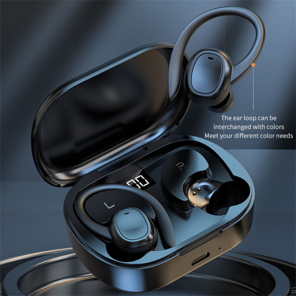 S260 Wireless Ear-hook Headset Bluetooth Digital Display Touch Control Stereo Business Earphones bl K484-PEL_0POXLT7W