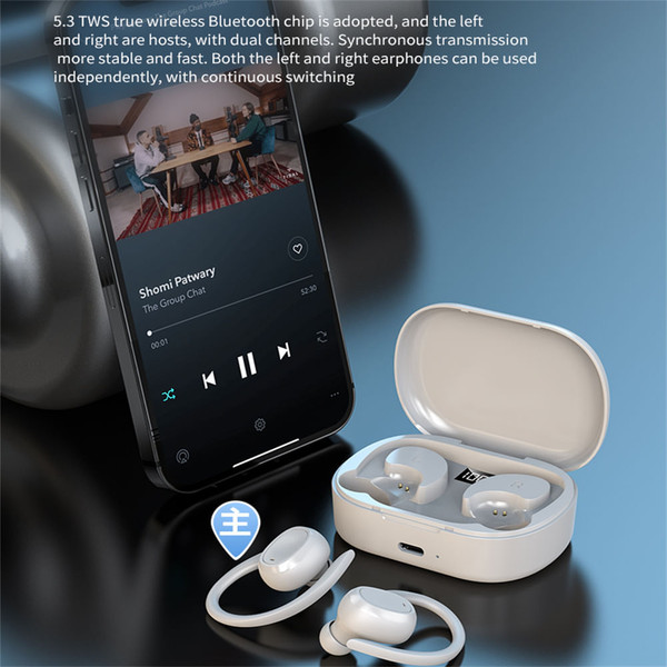 S260 Wireless Ear-hook Headset Bluetooth Digital Display Touch Control Stereo Business Earphones bl K484-PEL_0POXLT7W
