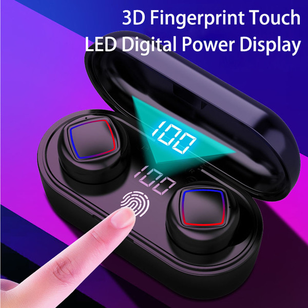 TWS Wireless Earphone In-ear Bluetooth5.0 Headphone with Digital Display LED Light Charging Box whi K484-PEL_0CDOLE14