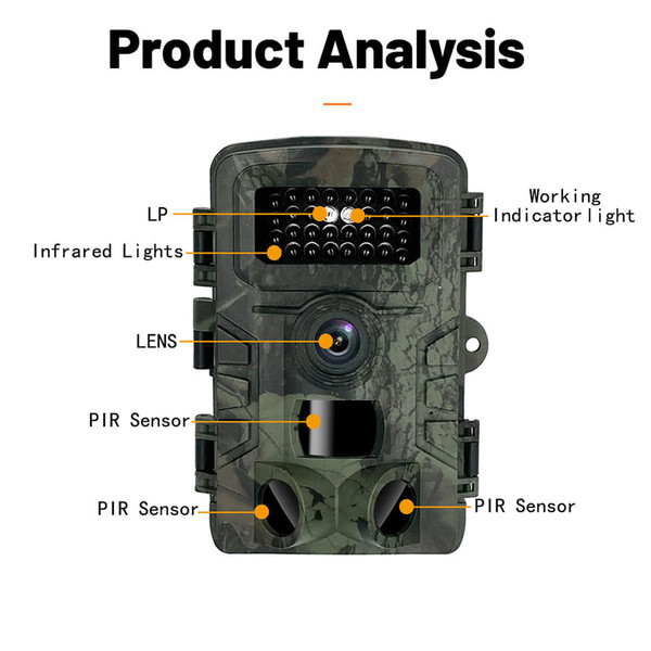 US 16mp 1080p HD Infrared Camera with Screen Outdoor 34 LED Lights Pr700 Wildlife Cam Camouflage K484-FQZCO_1HY3QVW3_US