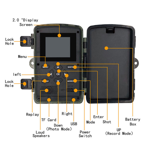 US 16mp 1080p HD Infrared Camera with Screen Outdoor 34 LED Lights Pr700 Wildlife Cam Camouflage K484-FQZCO_1HY3QVW3_US